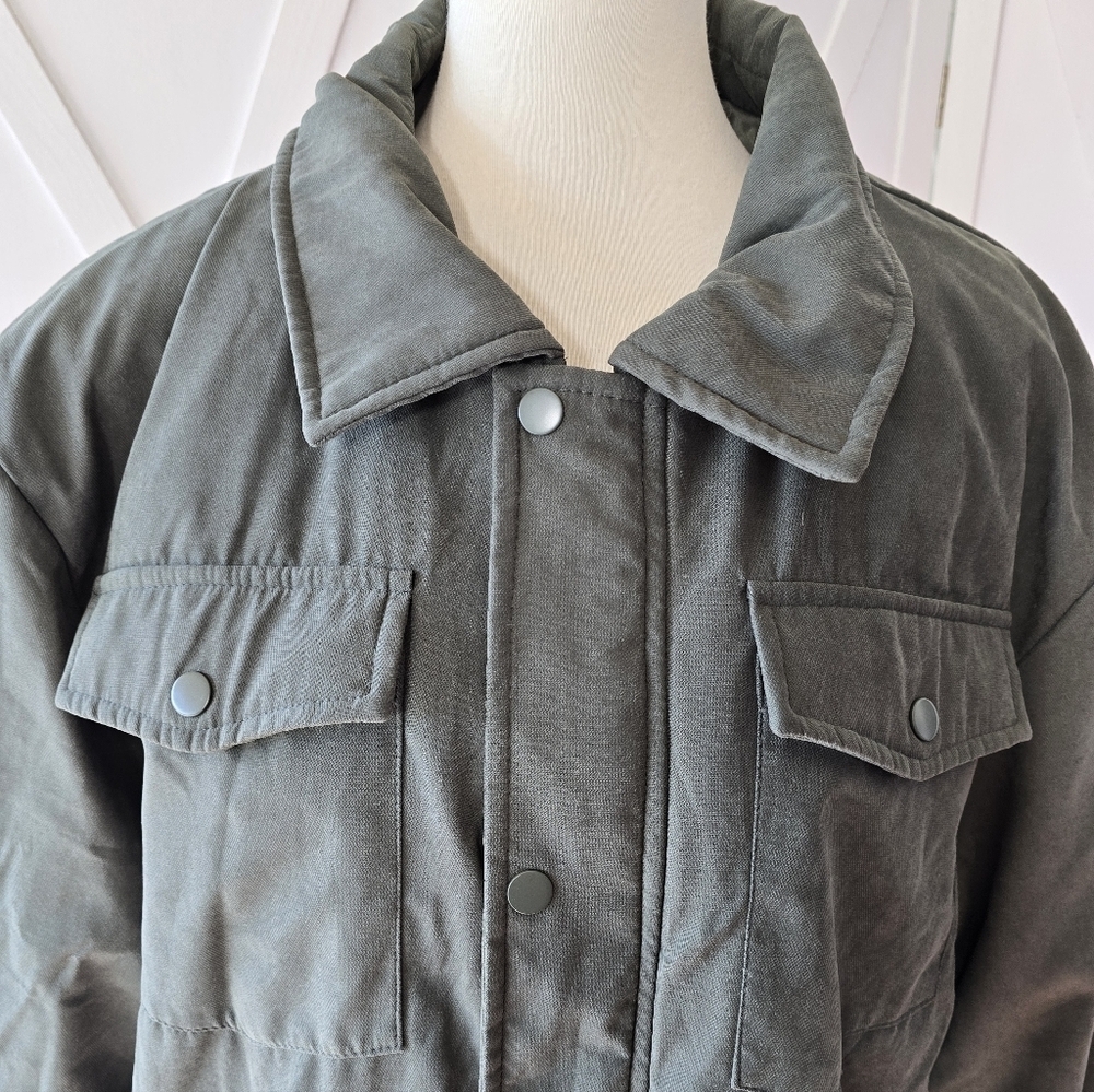 Mack Russo NWT Men's Army Green Range Jacket  Insulated Snap Front Zip Lined - Picture 2 of 9